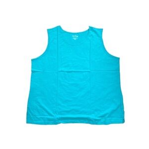 NWT Venezia Perfect Sleeveless Turquoise Tee in size 3X